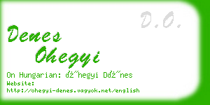 denes ohegyi business card